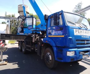 Автокран 25 тонн, 33 метра КС-55713-1К-4В Клинцы на базе КаМаз 65115